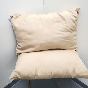 2 Beige Cream Sunbrella 26” Indoor/Outdoor Throw Pillows (2) Garden
